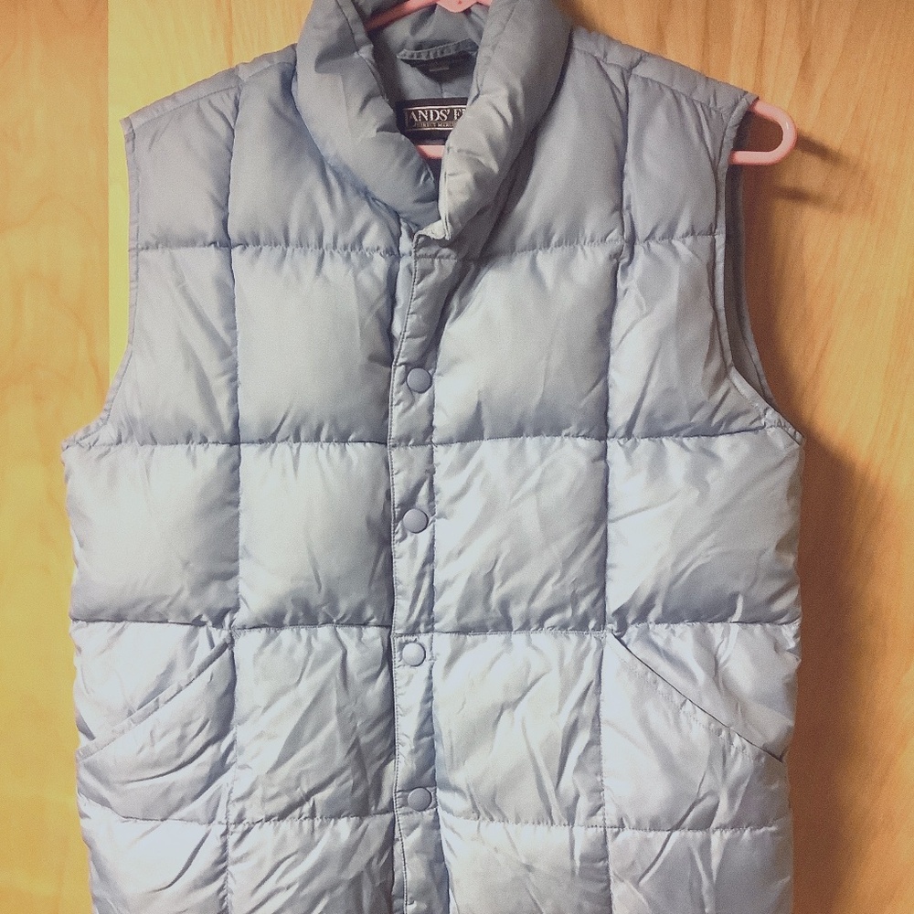 Light blue lands end puffer size 10/12